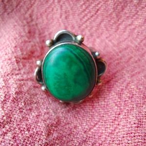 Malachite and Sterling ring 💚